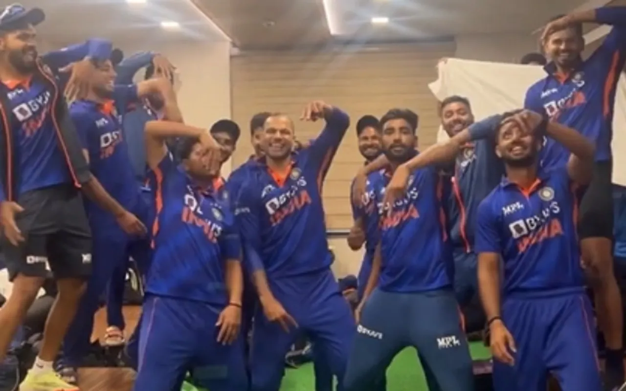 Shikhar Dhawan leads celebrations