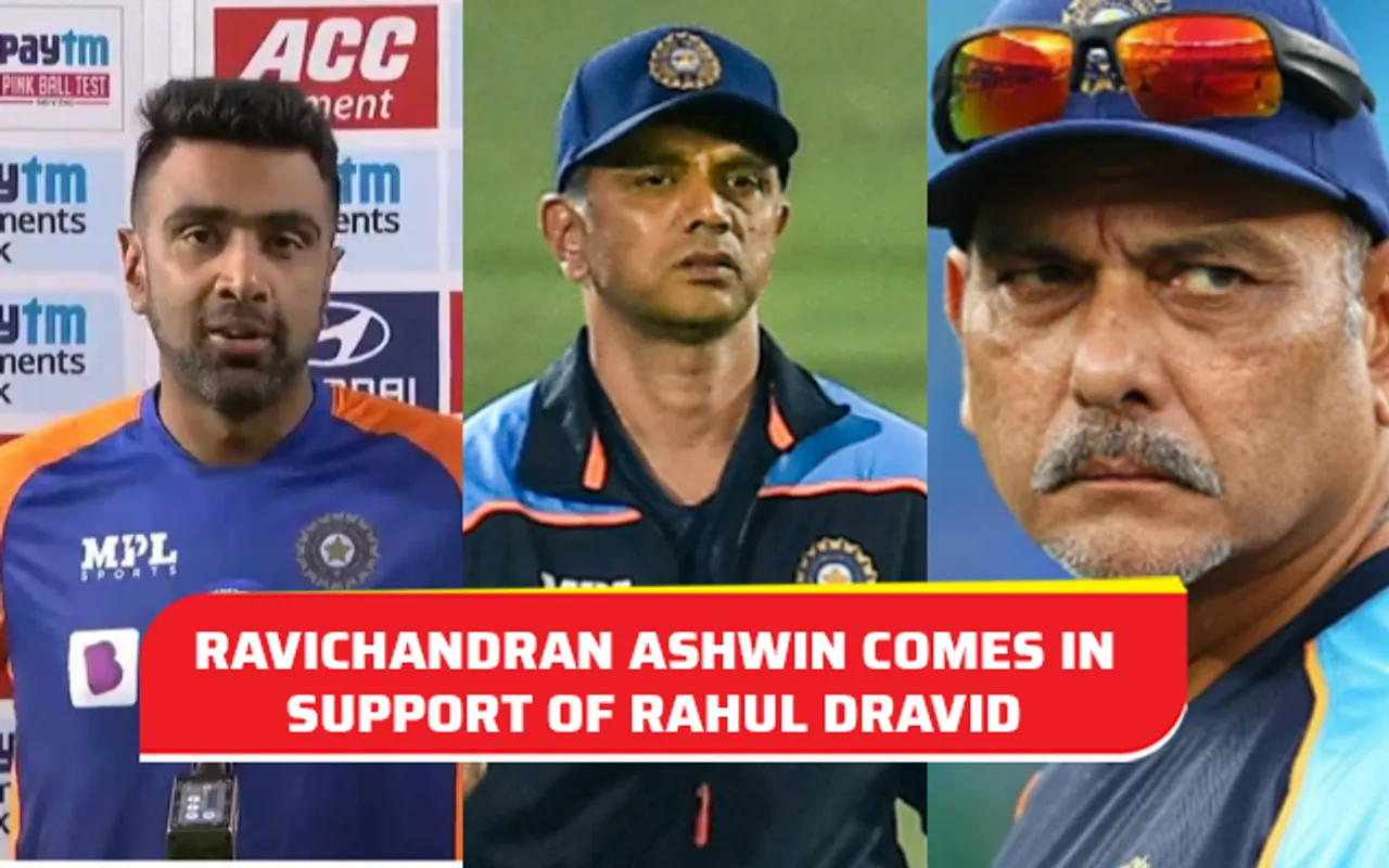 Ravichandran Ashwin, Rahul Dravid and Ravi Shastri