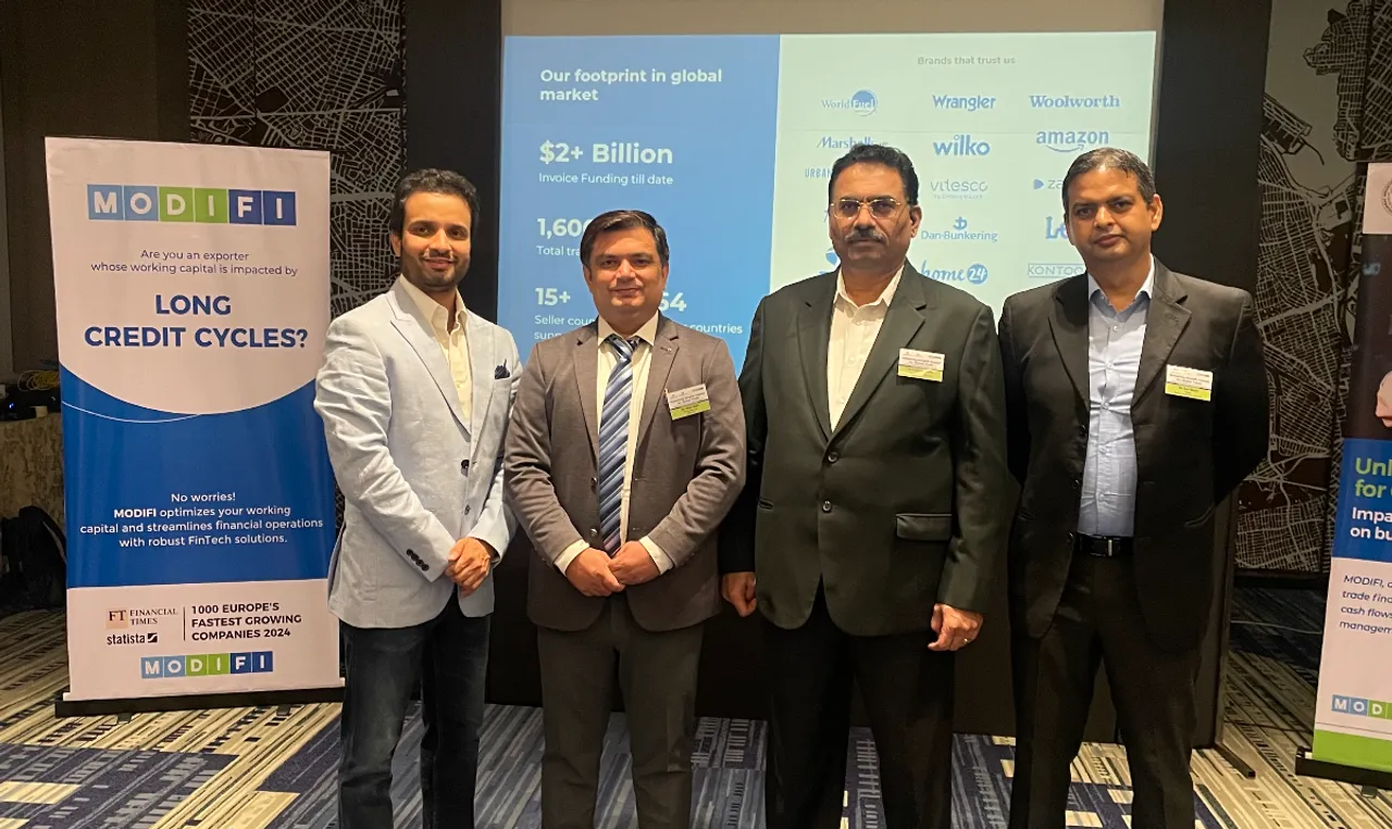From Left to Right - Mr Tushar Doara, Marketing Head India, MODIFI, Mr Pulkit Kapil, Sr. Director- National Sale, MODIFI, Mr Chandrakant Salunkhe, Founder & President, GIDA & Mr Ravi Bharati, Managing Pa.jpg