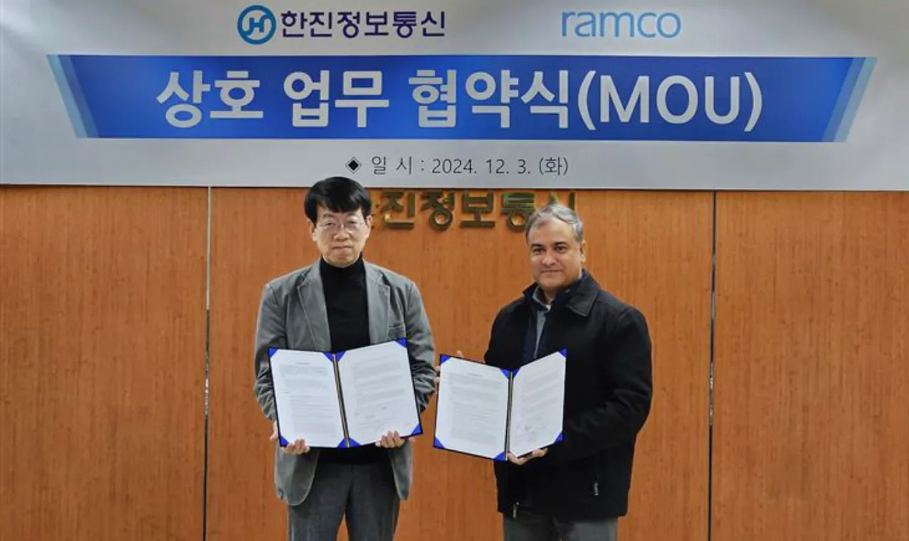 Bong-Sup Byun, CEO, Hanjin Information Systems & Telecommunication and Manoj Kumar Singh, Chief Customer Officer – Aviation, Aerospace & Defense, Ramco Systems