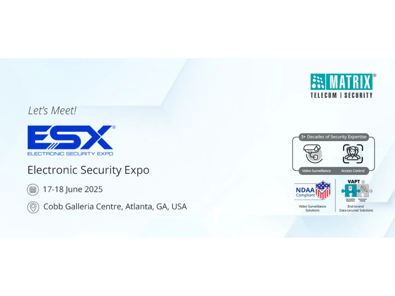 Matrix Brings NDAA Compliant Video Surveillance Portfolio to ESX North America 2025