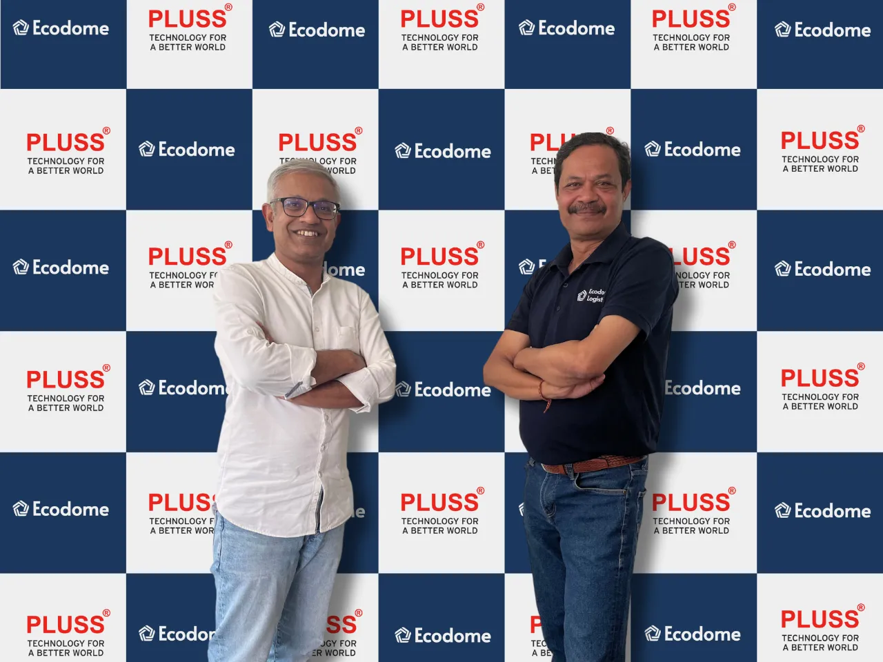 L- Samit Jain, Managing Director of PLUSS Advanced Technologies & R - Nihar Parida, Co-Founder of Ecodome Logistics.png