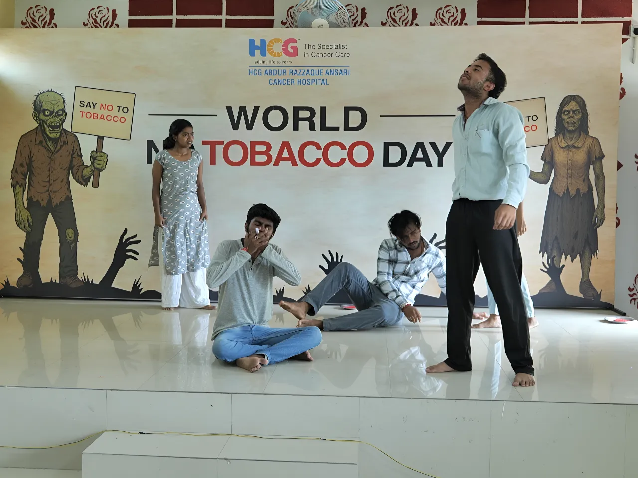World No Tobacco Day Marked with Skit Performance at HCG Cancer Hospital Ranchi Campus