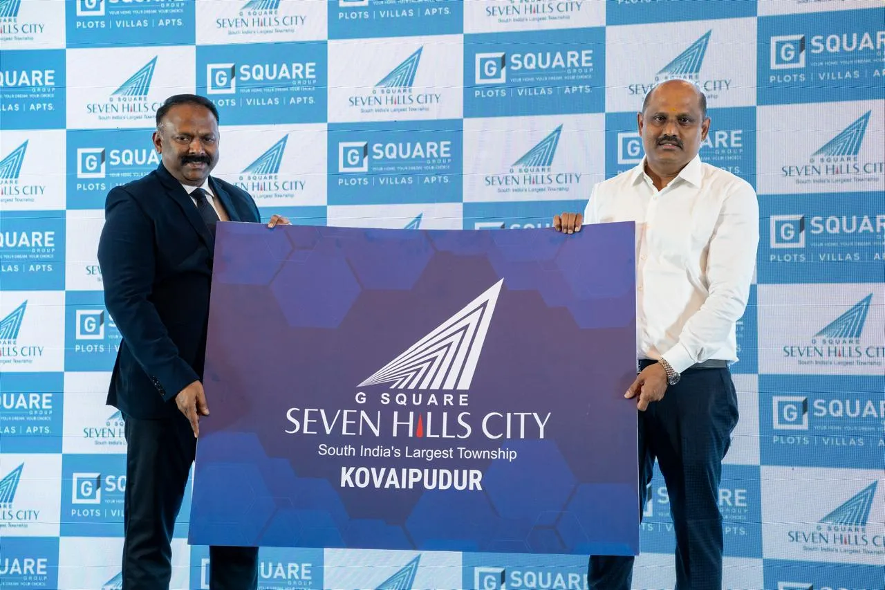 Mr Bala Ramajeyam, Founder and Managing Director of G Square Group _ Mr. Siva Kumar P Global Business Head during the announcement of G Square Seven Hills city.