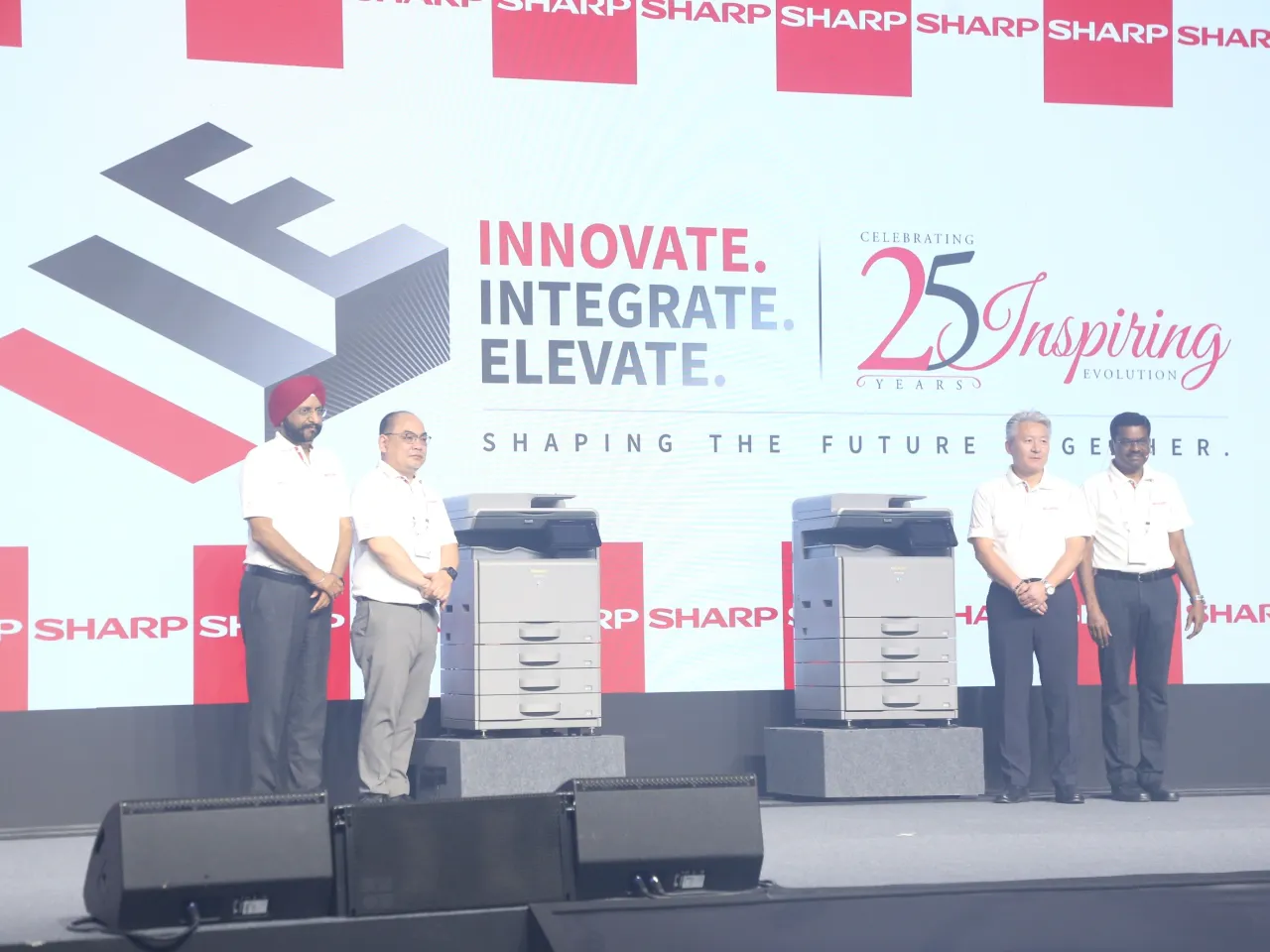 Left-Right ( Mr. Sukhdev Singh- President, Smart Business Solutions, Mr. Osamu Narita- Managing Director, Mr. Jun Kasawaki- Head, Asia Business Solutions Centre, Thailand, and Mr. Madhu- GM- Product Plan.JPG