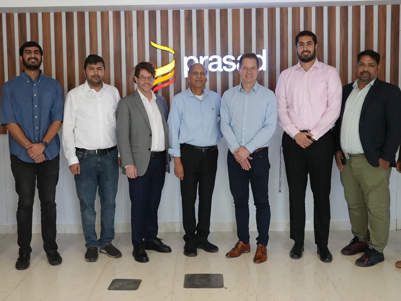 From Left to Right - Akhil Prasad Akkineni, Peru Dharani Dharanipathy ,Eric Nodwell, Ashok Jain, Gerwin Damberg, Abhishek Prasad Akkineni, Kamalakannan and Rangarajan