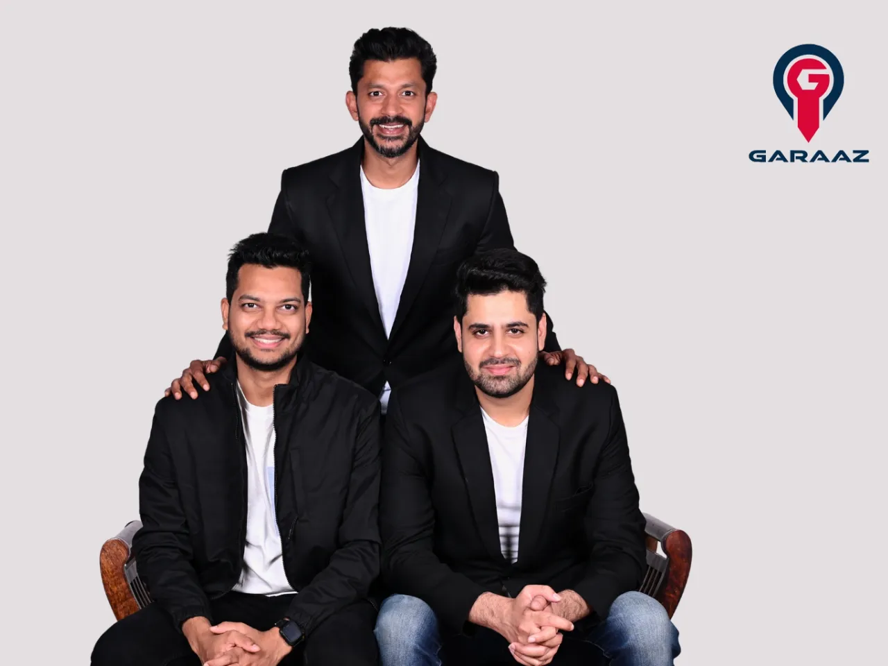 Left -Varun Agarwal (COO), Centre -Shaleen Agarwal (CEO & Founder),and  Right -Sahil Rally (CTO), Garaaz