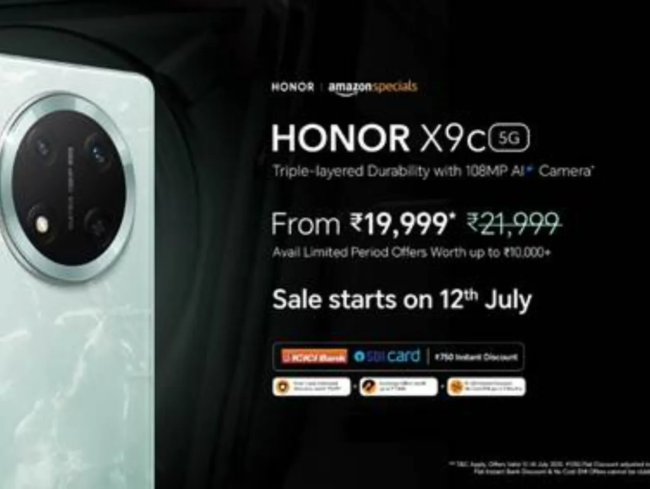 HONOR X9c 5G Goes on Sale on Amazon at ₹19,999 for Prime Day