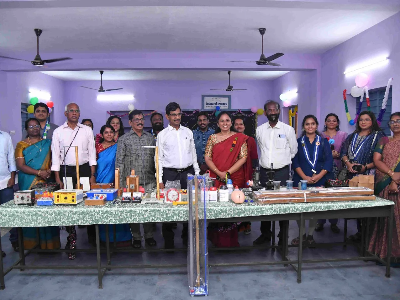 V. Irai Anbu, former Chief Secretary and Vasan Sampath, EVP, Global Salesforce Practice Head, Bounteous x Accolite, at the handing over ceremony of revamped Kannagi Nagar School, Government Higher Second