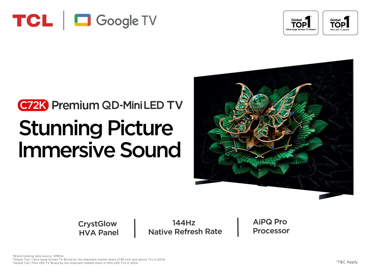 TCL Unveils C72K TV With QD Mini-LED Technology