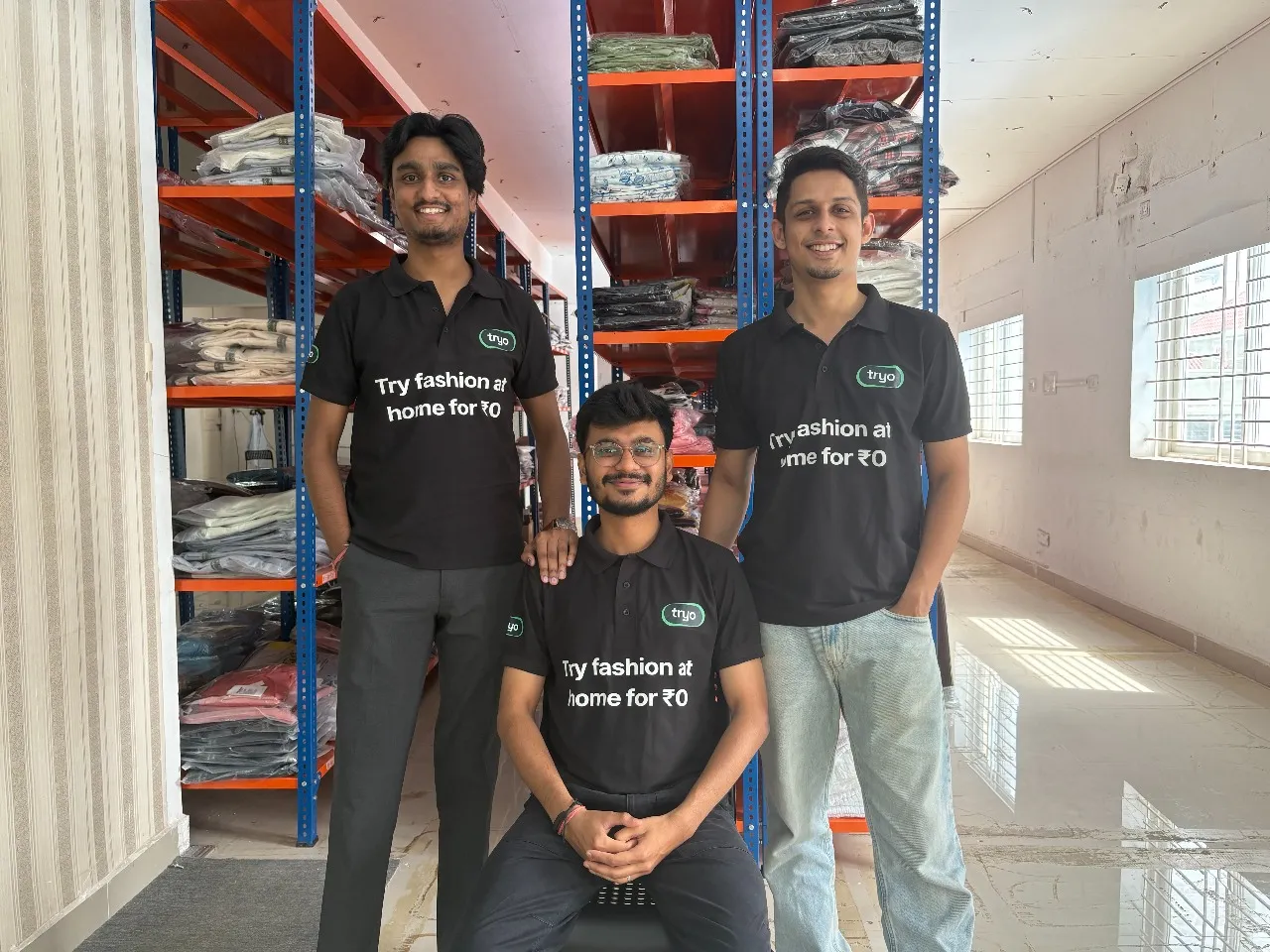 (L-R)Tryo Co-Founders Shiva Singh (CTO) Meet Saparia (CEO) and Arjav Patni (COO)
