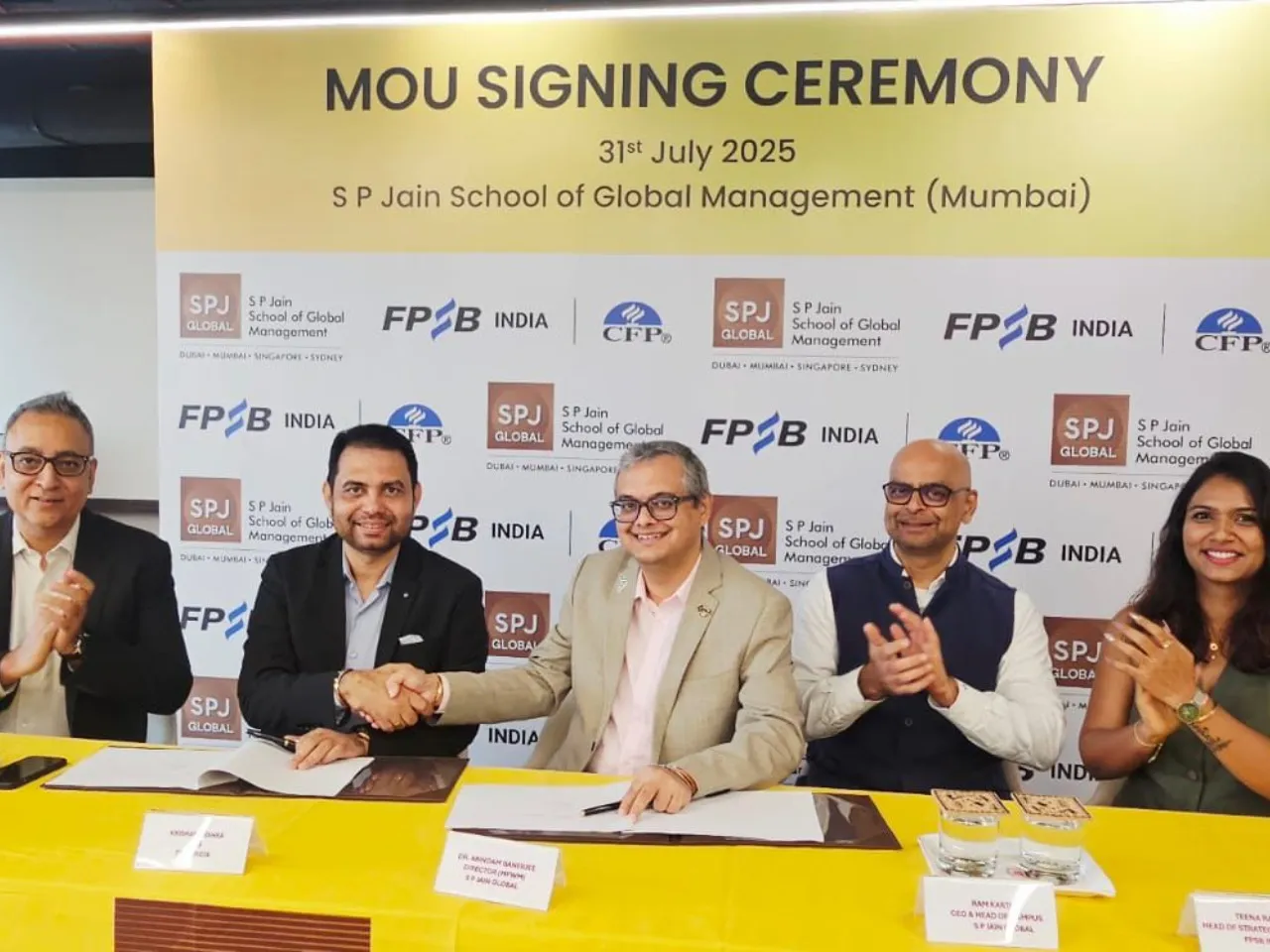 SP Jain Global Signs MoU with FPSB India for MFWM Program