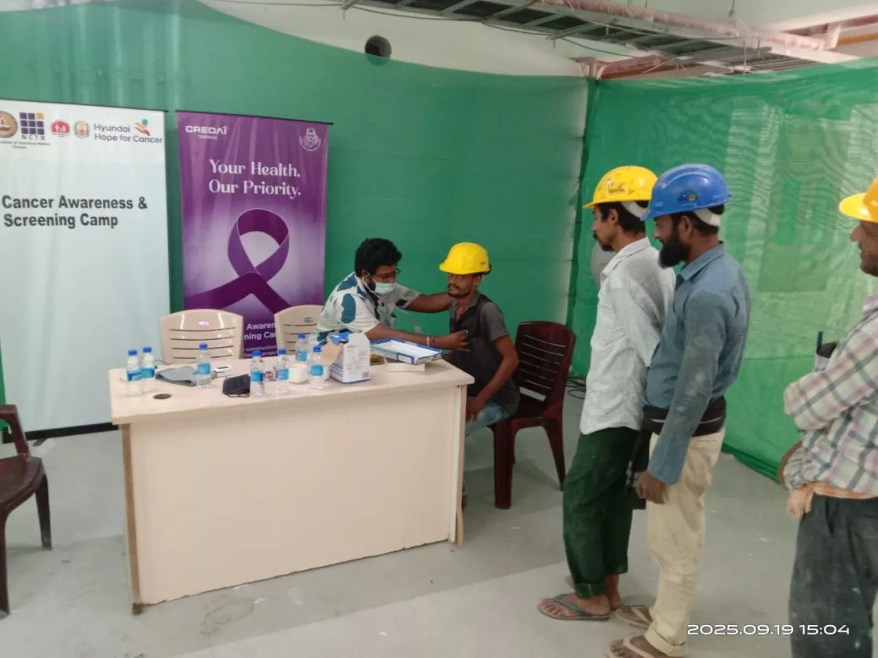 CREDAI Chennai, Shree Sai Healing Trust Launch Worker Health Drive