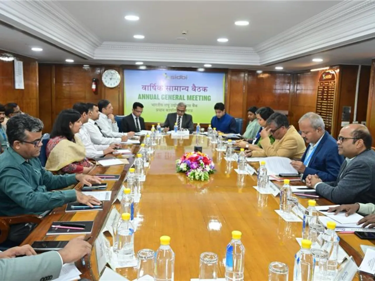 Dignitaries at the SIDBI AGM meet