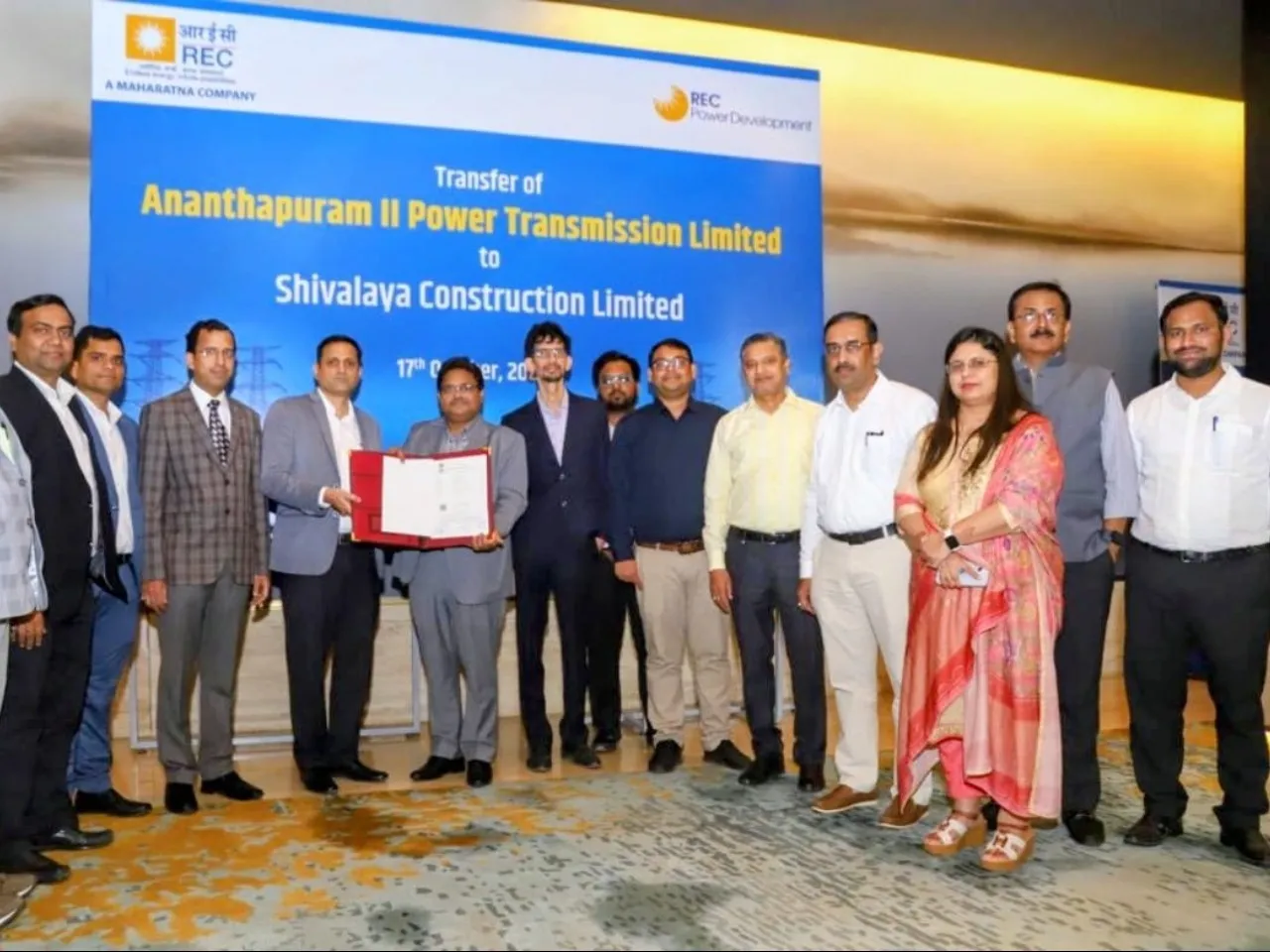 RECPDCL Hands Over Ananthapuram II Power Transmission Limited