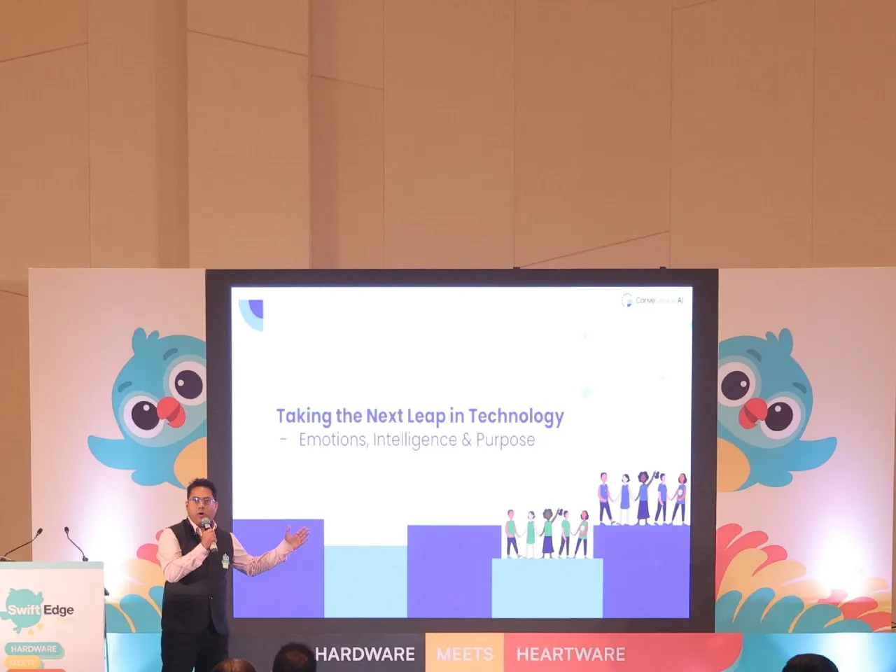 Mr Jairaj Bhattacharya CEO  MD ConveGenius Group at the launch of Swiftee