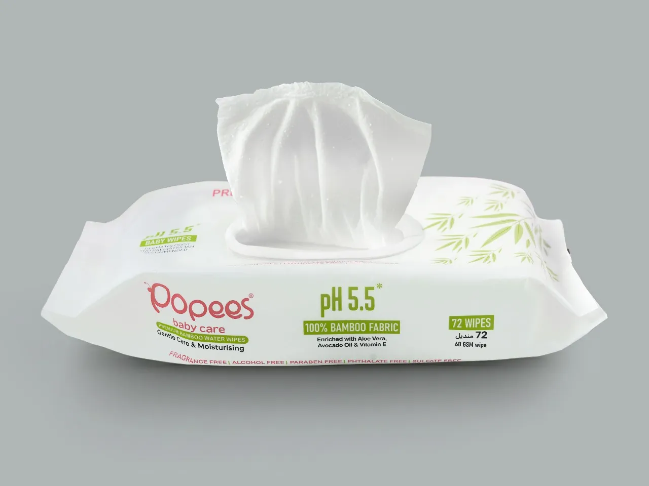 Popees Baby Care Introduces Bamboo Wipes With Aloe Vera And Vitamin E