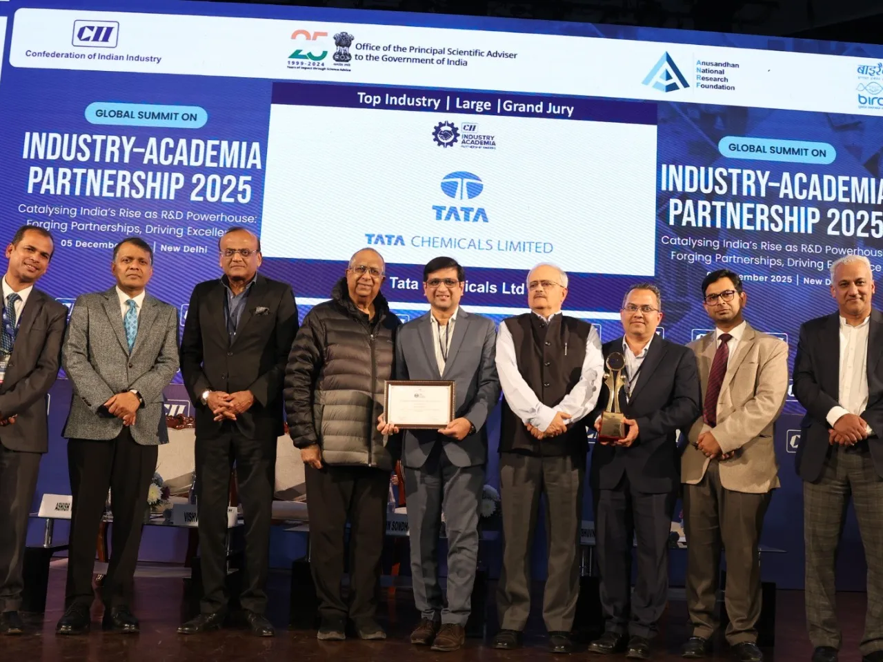 Tata Chemicals Recognised at CII Industry–Academia Awards 2025