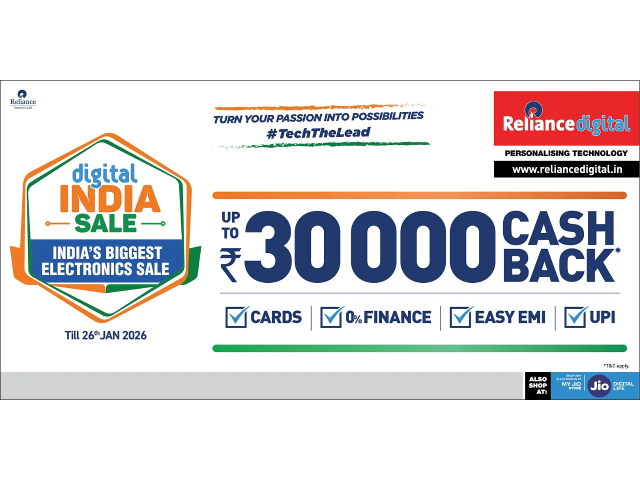 Reliance Digital Offers Discounts On Phones TVs and Appliances