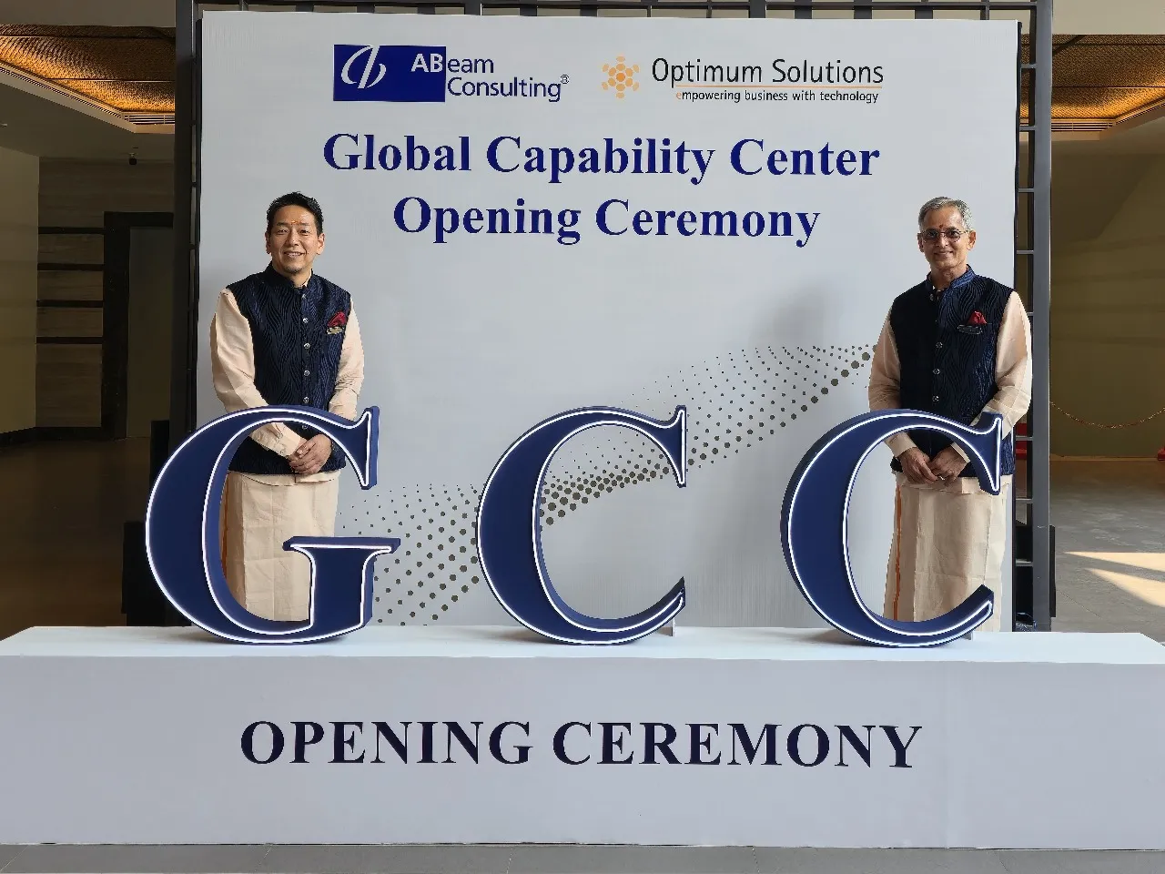 L to R Takahiro Yamada President ad CEO ABeam Consulting Co Ltd Japan and Balwant Jain CEO Optimum Solutions (S) Pte Ltd