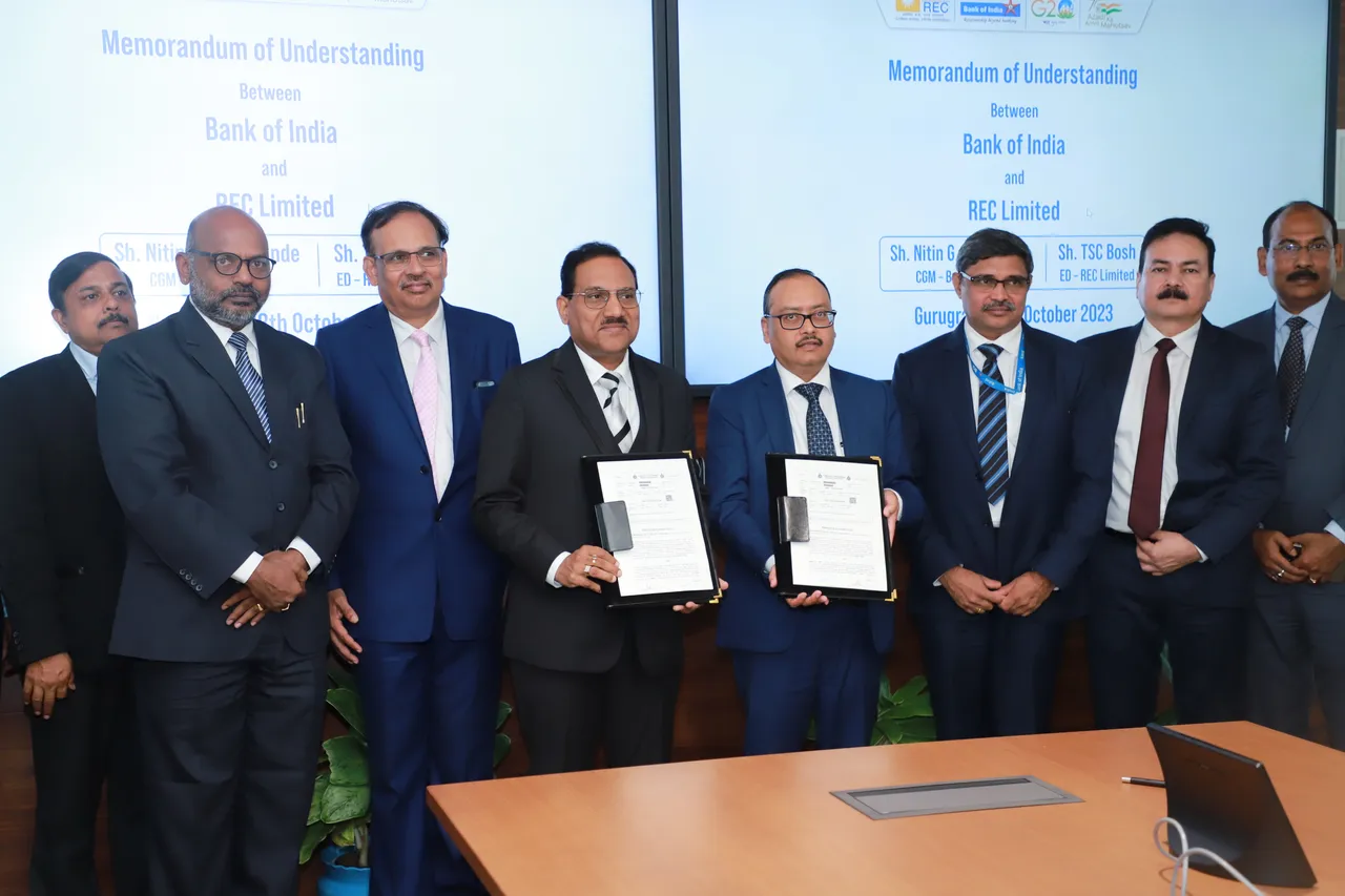Bank of India & REC Limited Co-finance Loans Worth Rs30,000 Crore