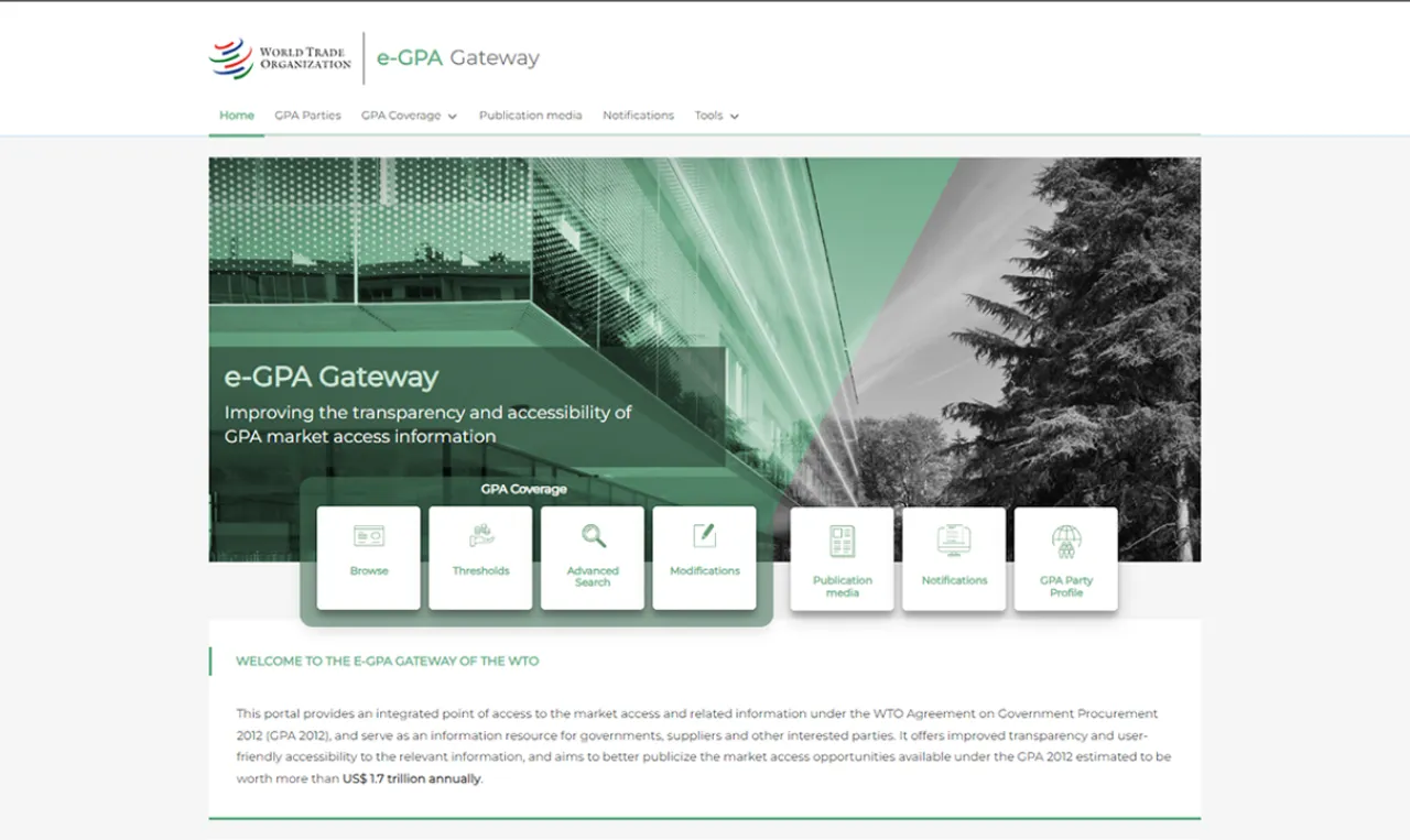 WTO Updates e-GPA Gateway