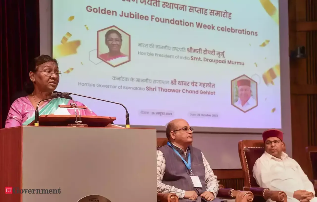 President Inaugurates IIM Bangalore Foundation Week for Golden Jubilee