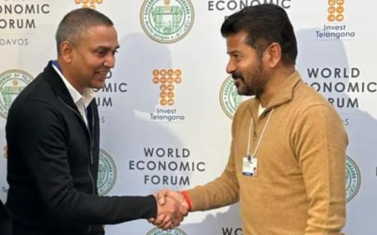 Ashish Khandelwal, MD, BL Agro with Shri. Anumula Revanth Reddy, Chief Minister of Telangana at World Economic Forum, Davos