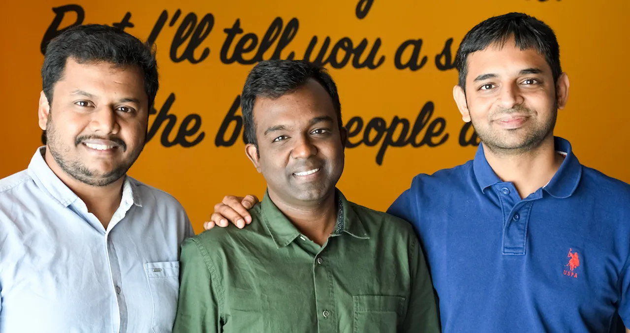 Zluri cofounders L-R Chaitanya, Sethu, Ritish