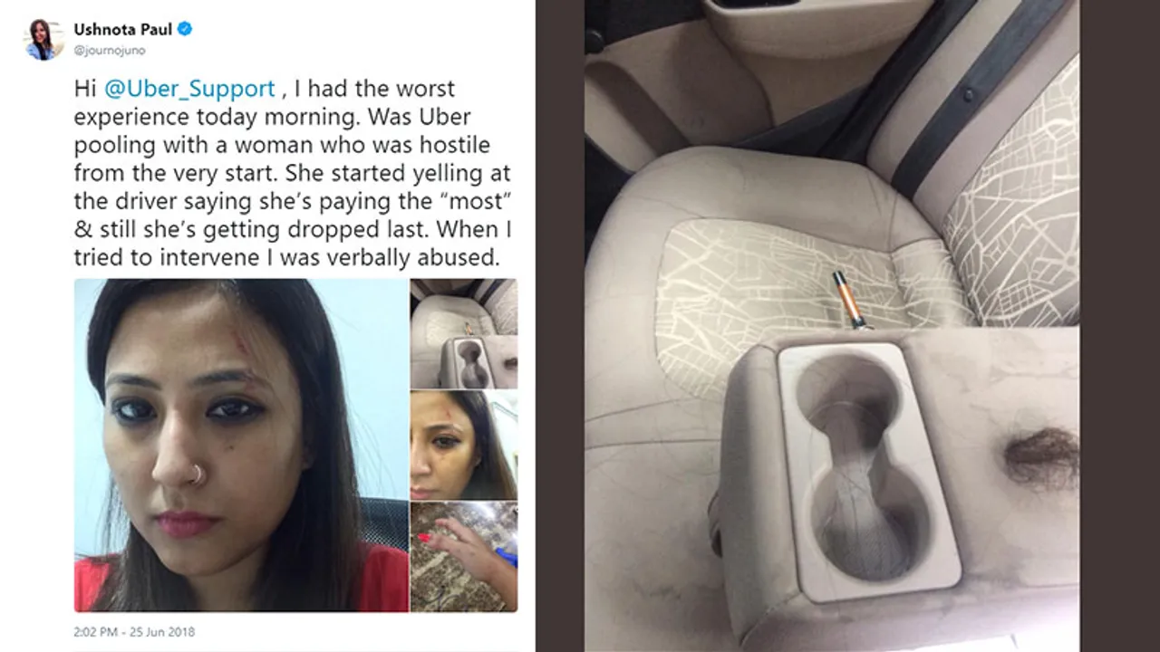 Journalist harrassed by another woman while travelling in Uber