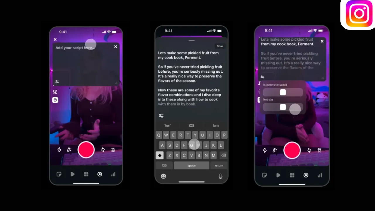 Instagram Rolls Out Teleprompter in Edits App 