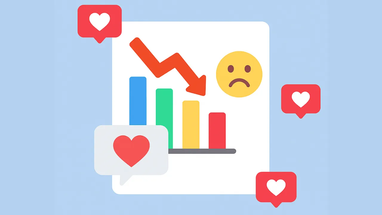 social media engagement drops