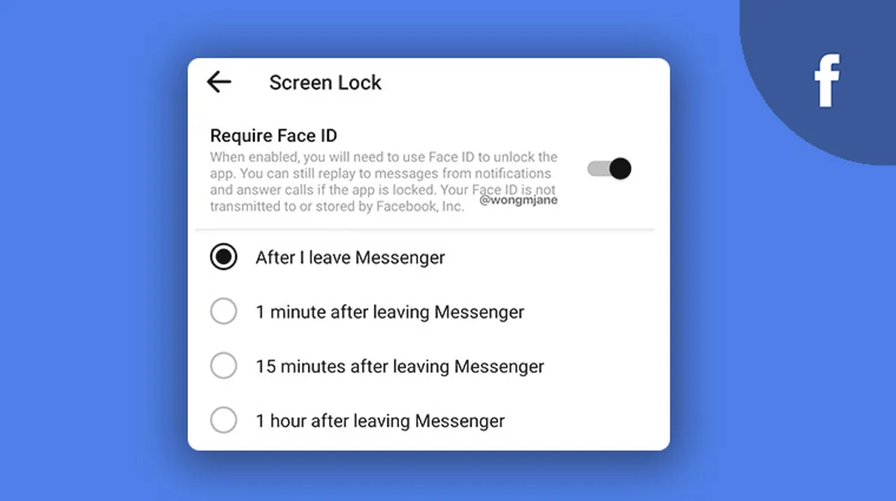 facebook messenger face id
