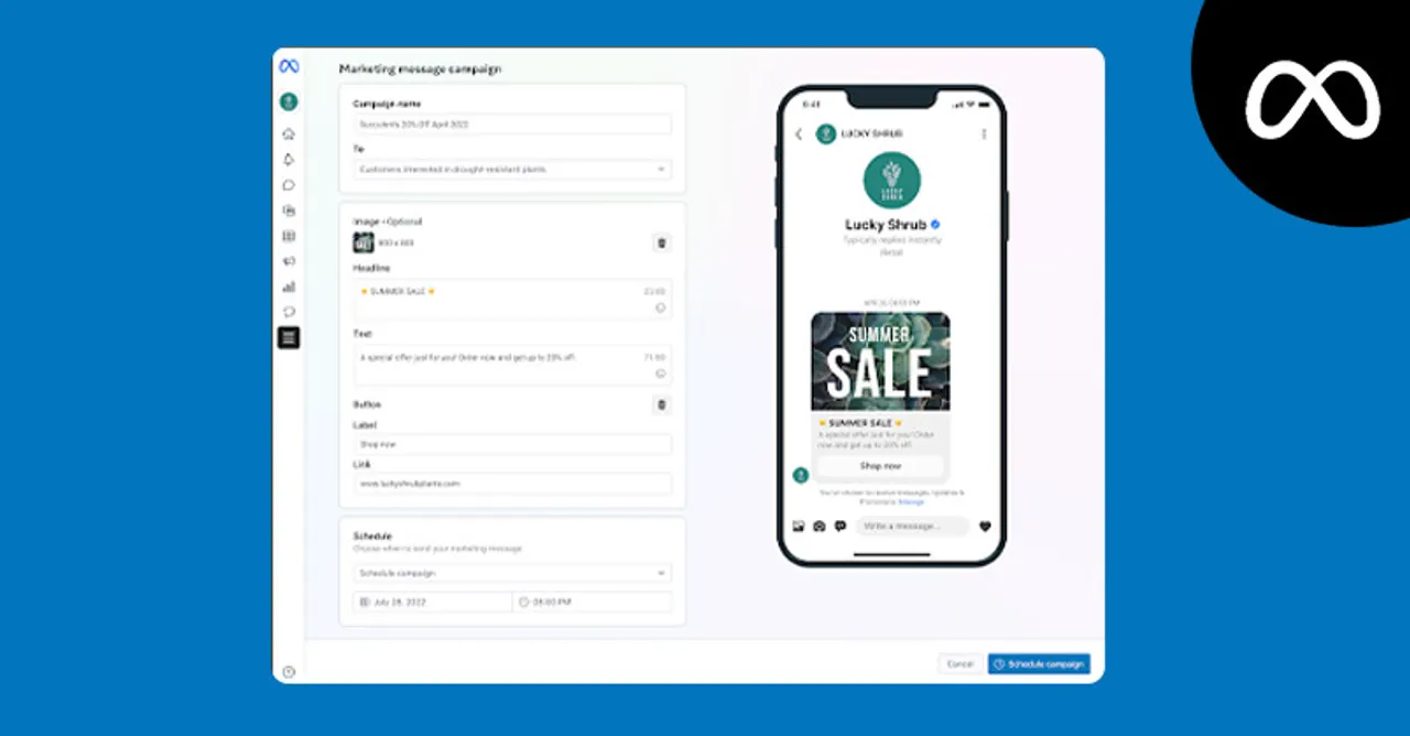 New ads Messaging tools meta