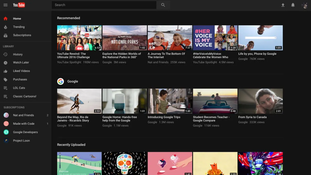 YouTube Dark Mode