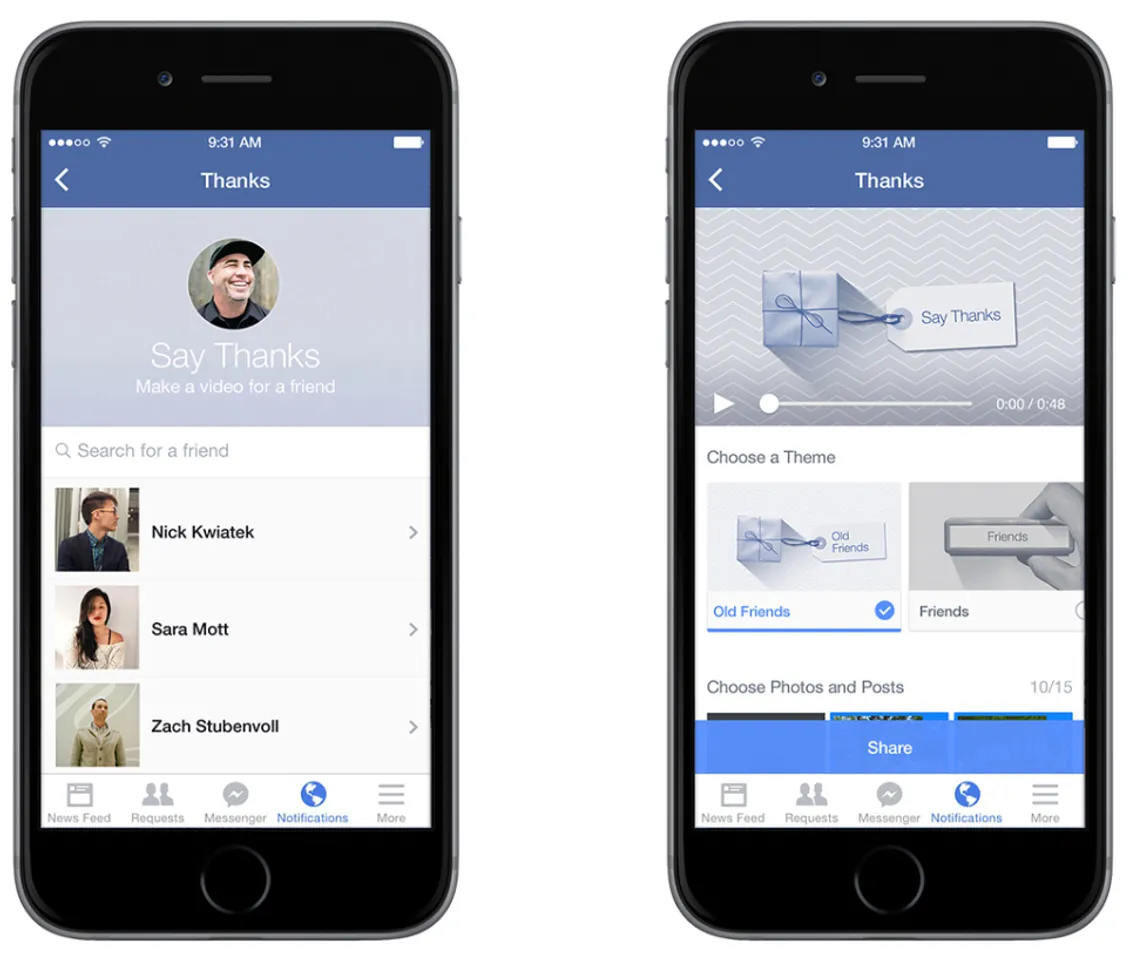 Facebook Introduces Say Thanks, Interactive Video Narration