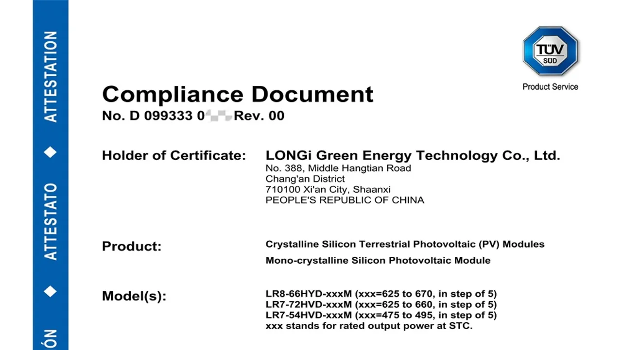 LONGi’s Hi-MO 9 and X10 modules have shown recoverable performance under UV exposure after PID-p stress in compliance tests. 