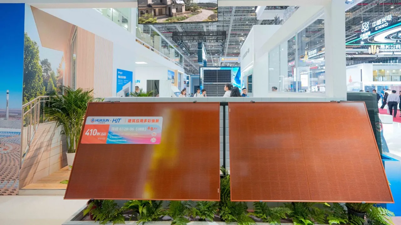Huasun Energy launched balcony solar systems with colorful HJT modules and plug-and-play installation for apartments.