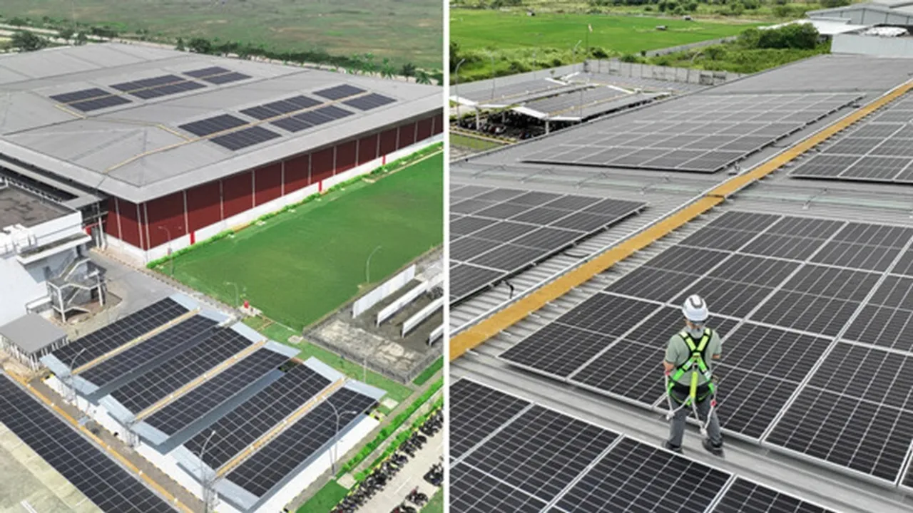 The Cikande factory has installed over 750 solar panels on rooftops and parking canopies.