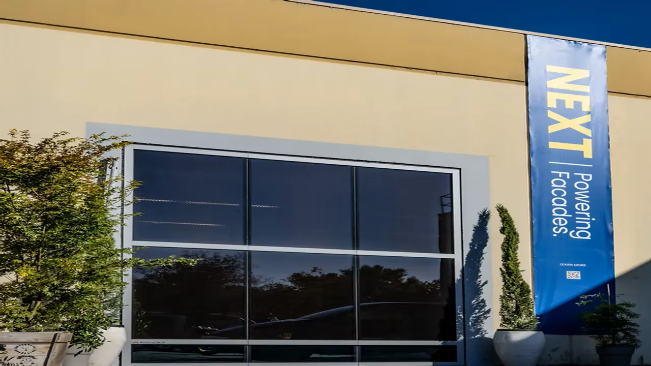 NEXT’s OPV windows have been integrated using Viracon IGUs and Walters & Wolf framing in a live facade test