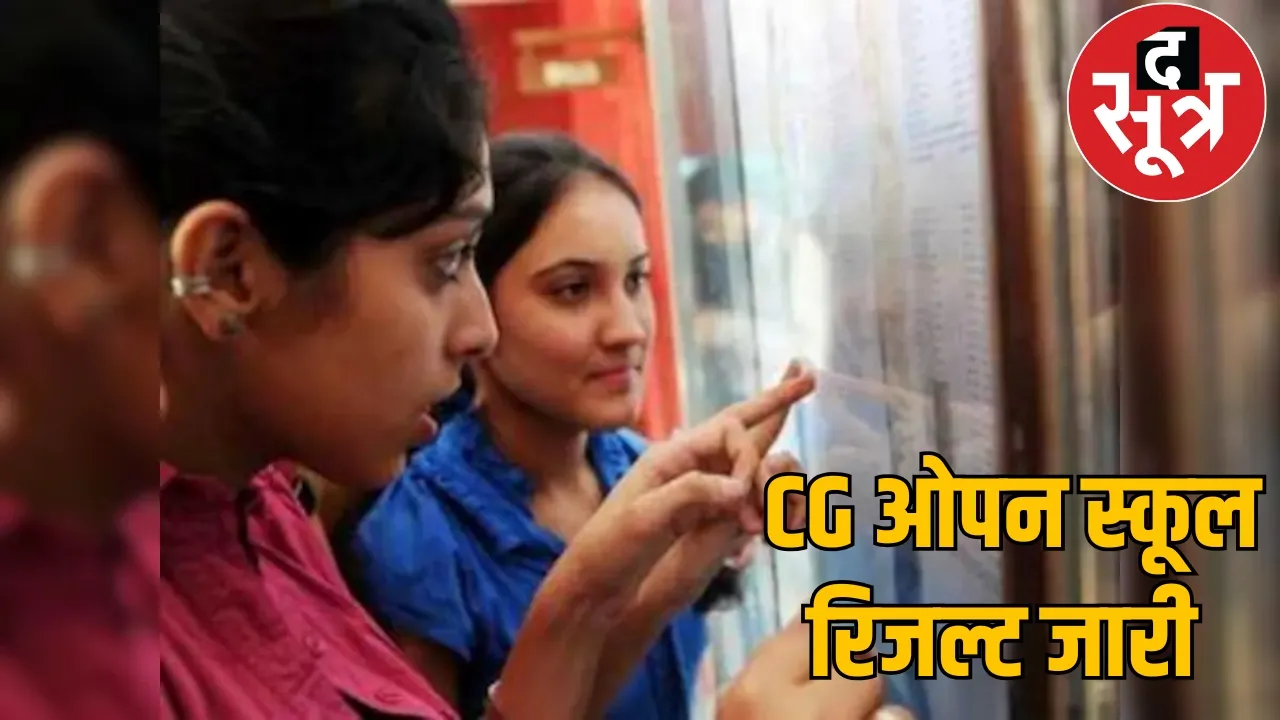 Open School Exam Result 2025 raipur chattisgarh the sootr