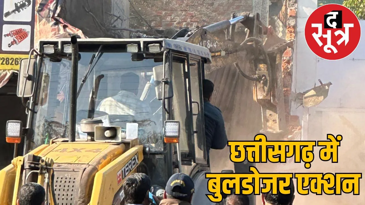 Big action against illegal encroachment Bulldozers run more than 500 carts shops