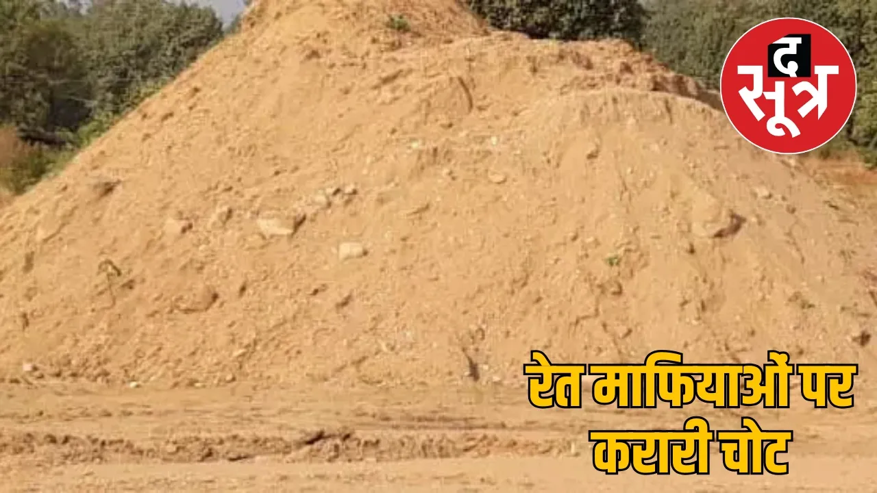action against illegal sand mining 245 sand trucks seized gariyaband the sootr