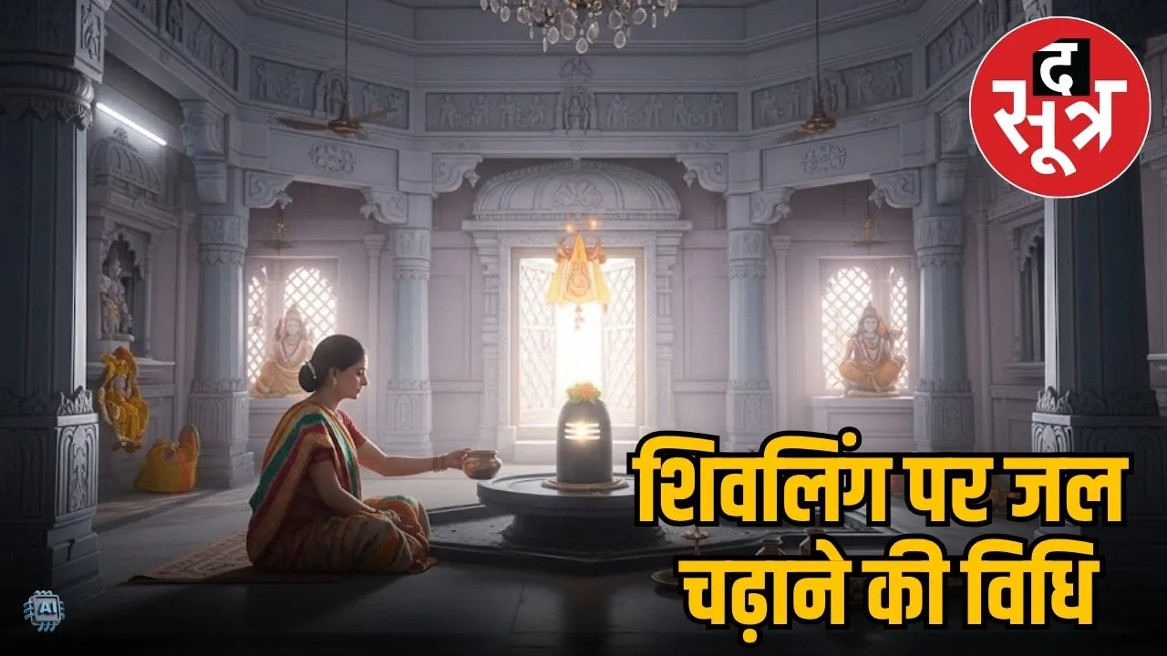 Method of offering water to Shivalinga