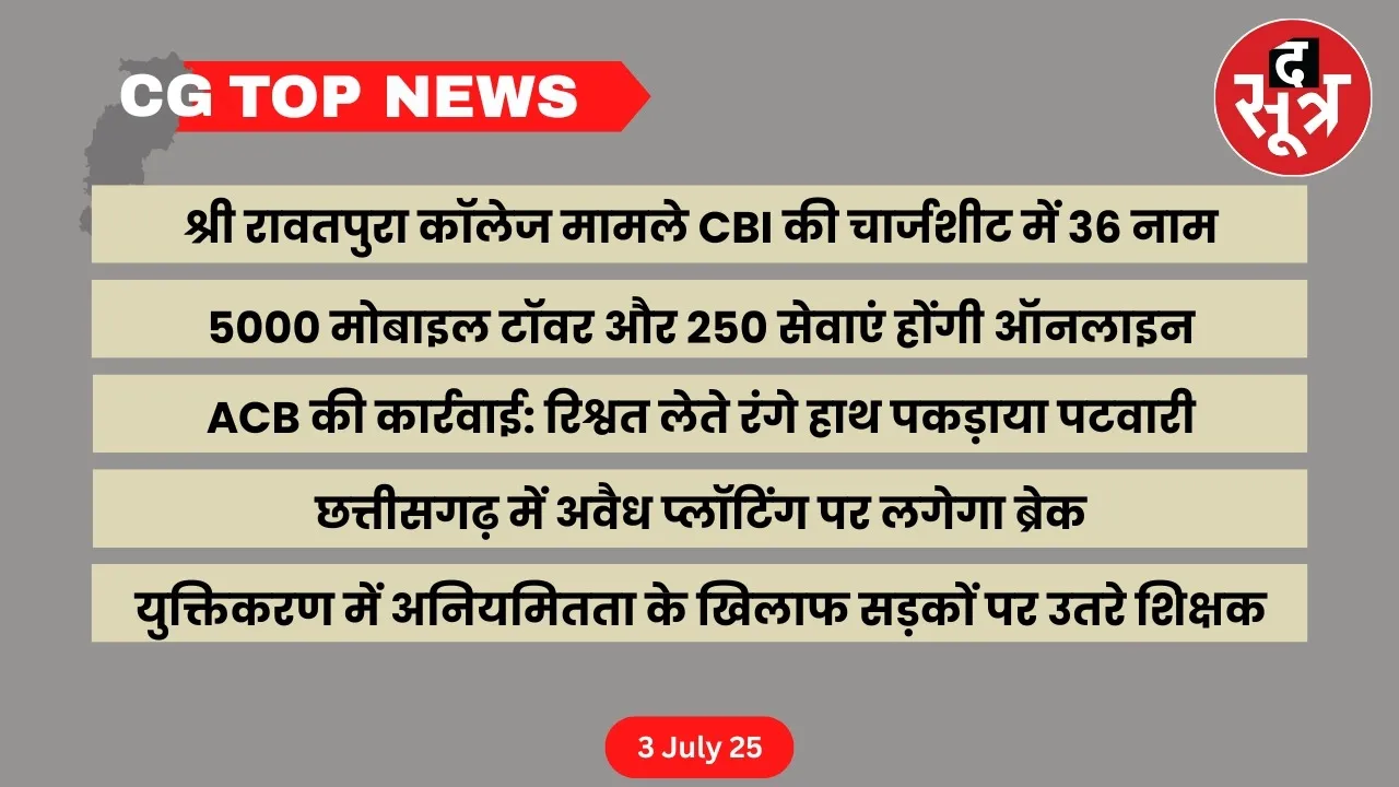 CG Top News Big news of Chhattisgarh