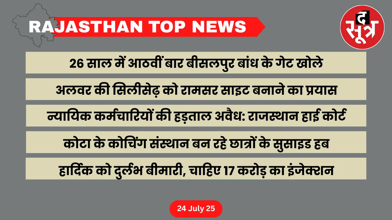 Rajasthan top news 24 july