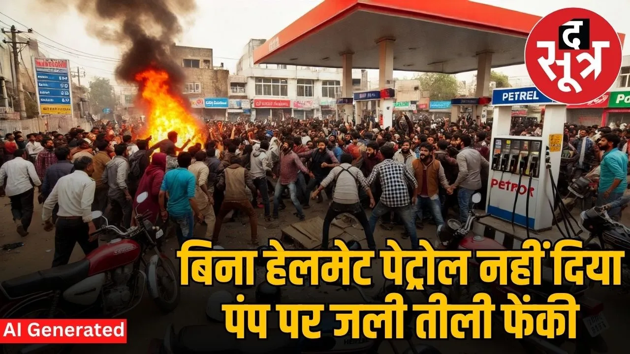Indore-Helmet-No-Petrol-Controversy-Fuel-Pump