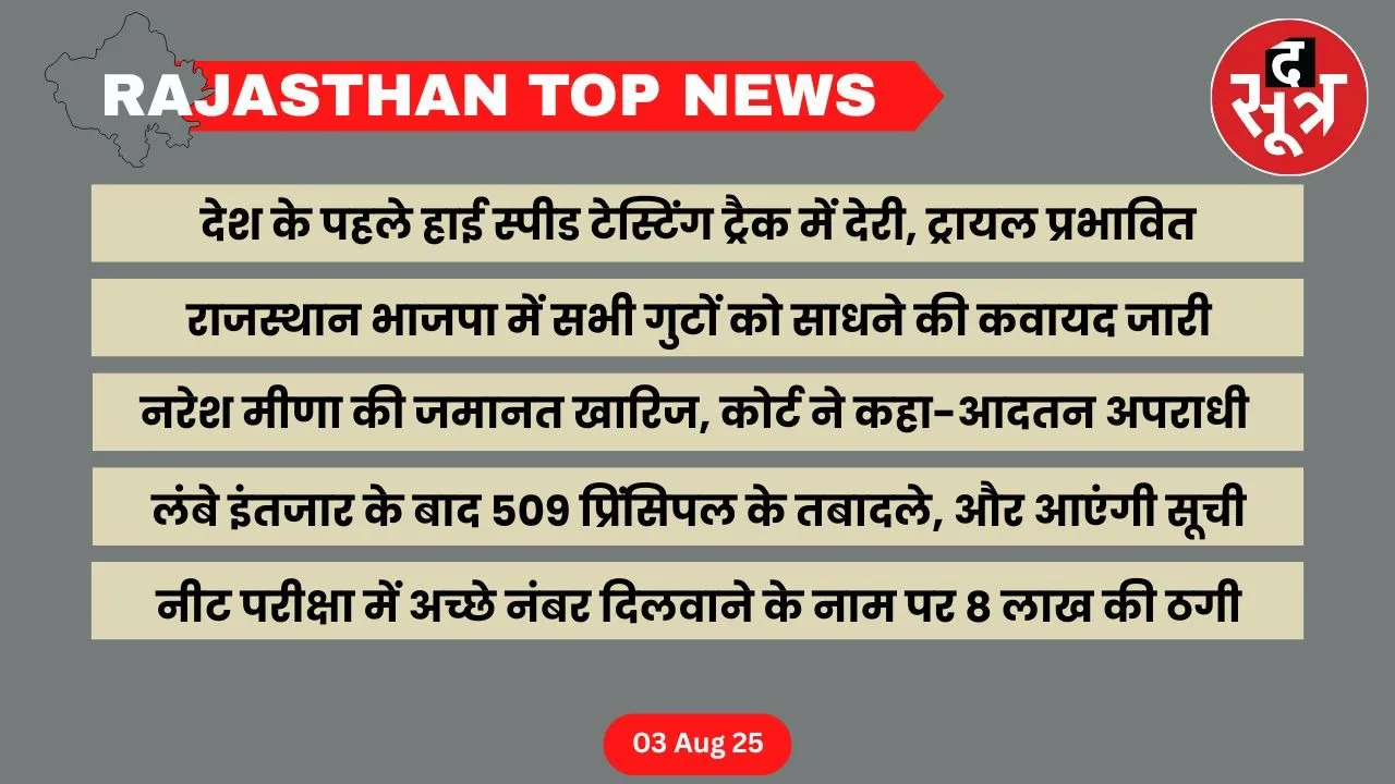 Rajasthan top news