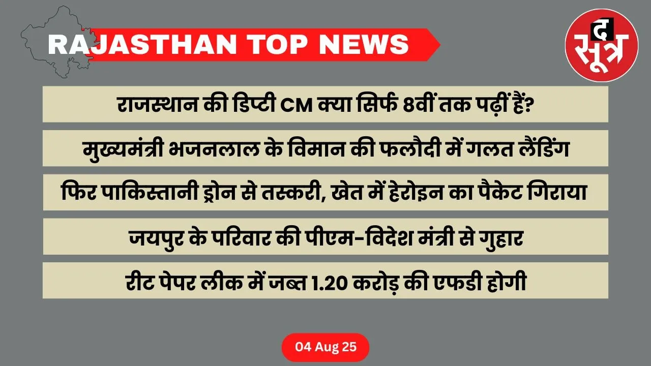 rajasthan top news 04 aug