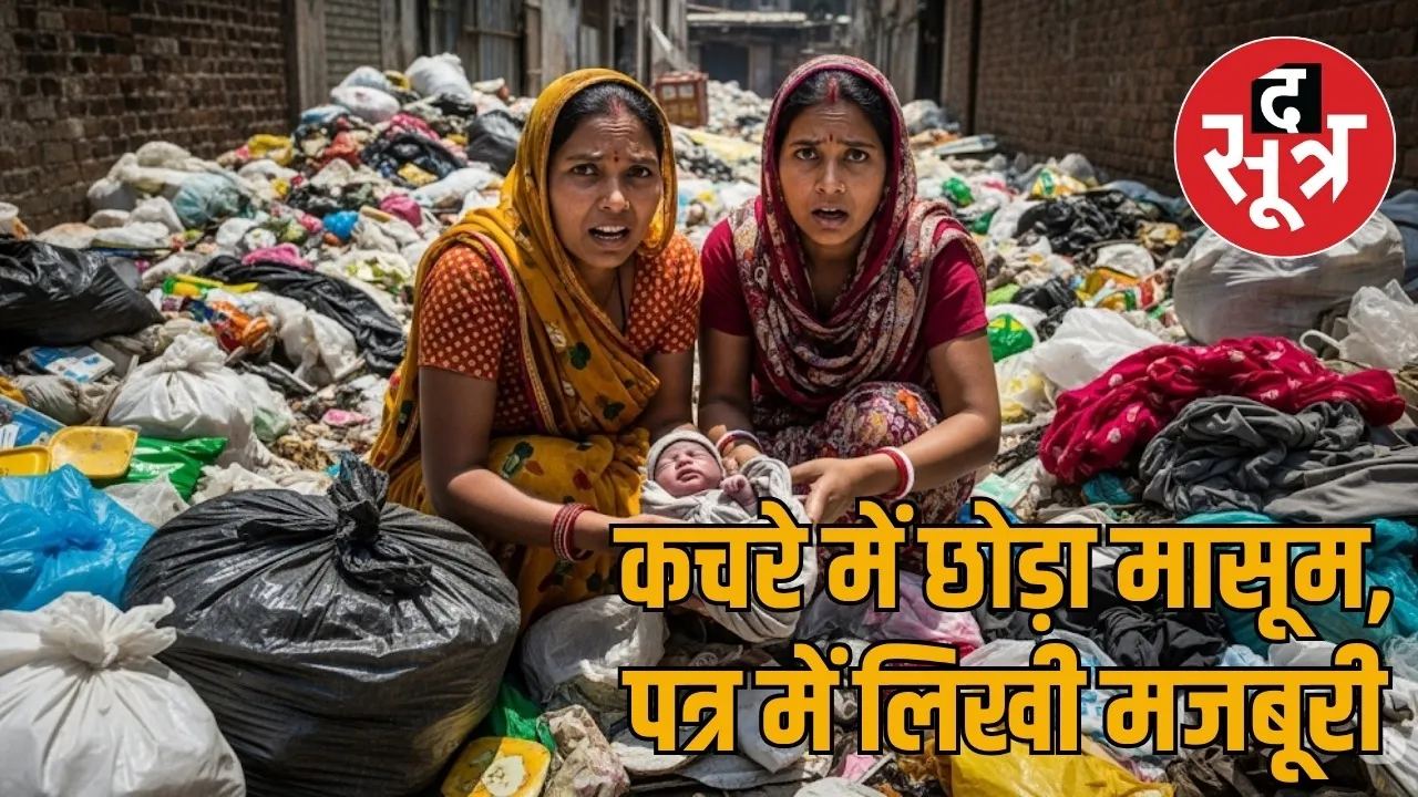 An innocent child was found in the garbage in Raipur the sootr